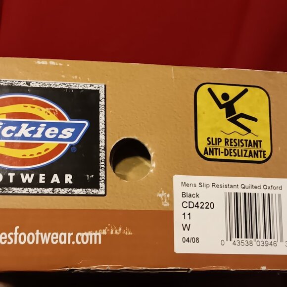 DICKIES Brown Leather Men’s Boots Shoes Slip Resistant Size 11W CD4220